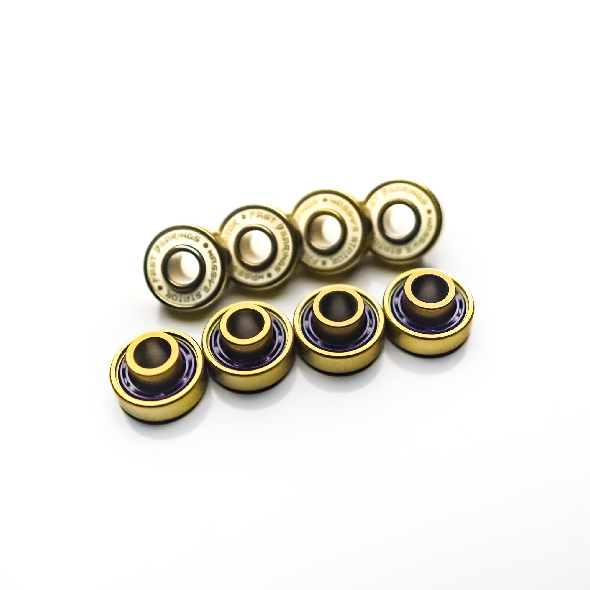 Titanium Fast Bearings With Built in Spacers 8pcs - Massive Stator 