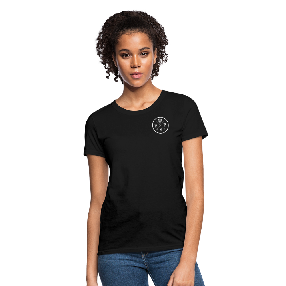 Classic Women's ESB T-Shirt - White-Logo - black